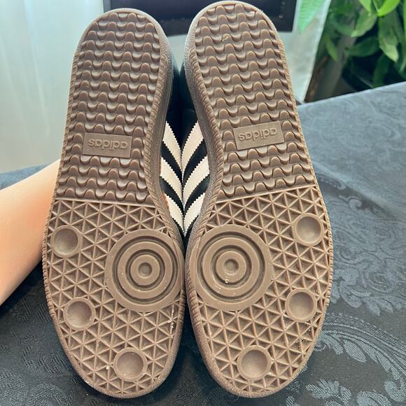 Adidas Samba black and white shoes suede size 9.5 men - Picture 8 of 9